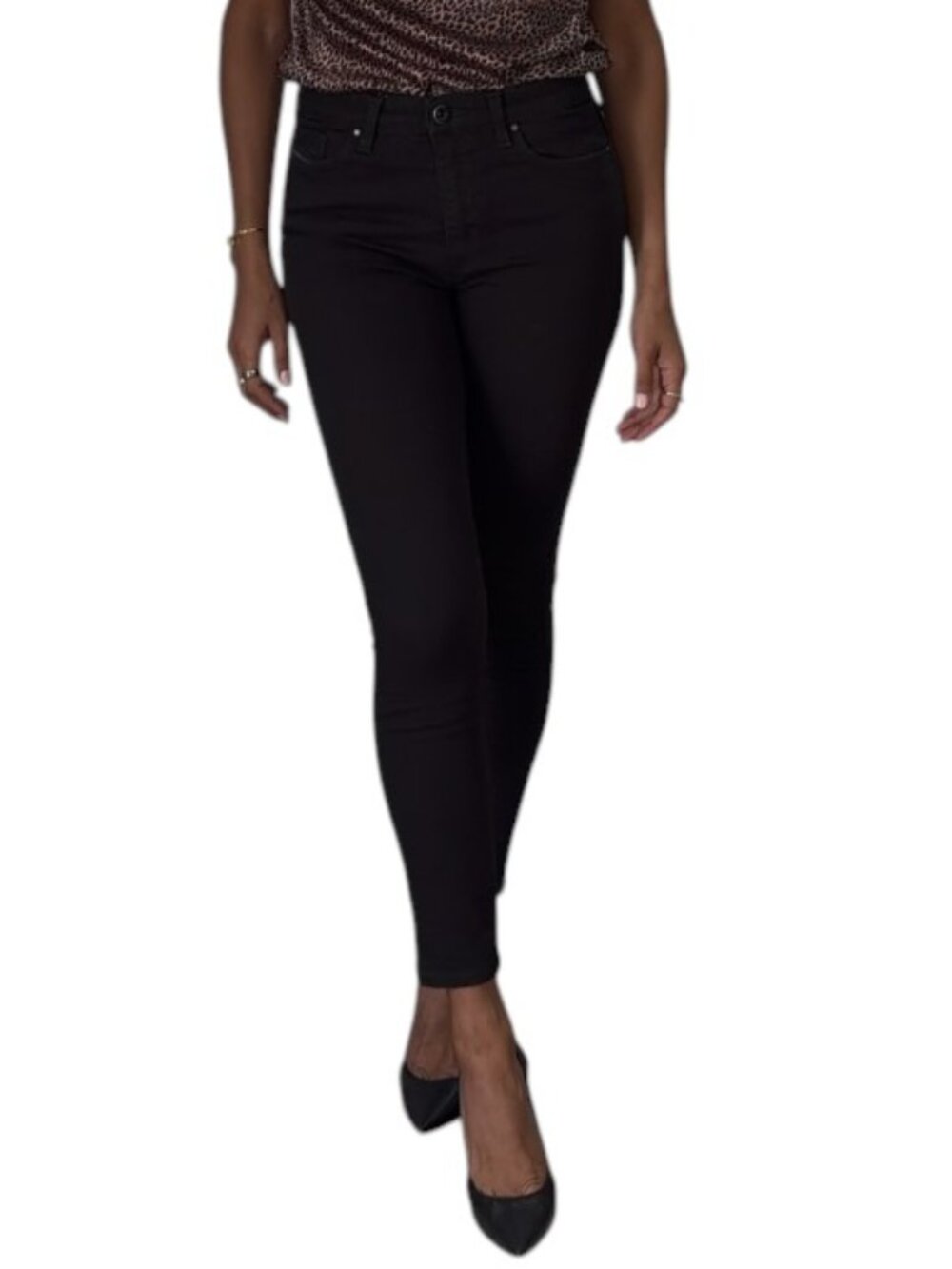 Diesel Black Skinny Jeans Stretch Denim Size 26